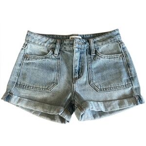 RSQ Girls Portchop Light Wash High Rise Denim Jean Shorts Size 8